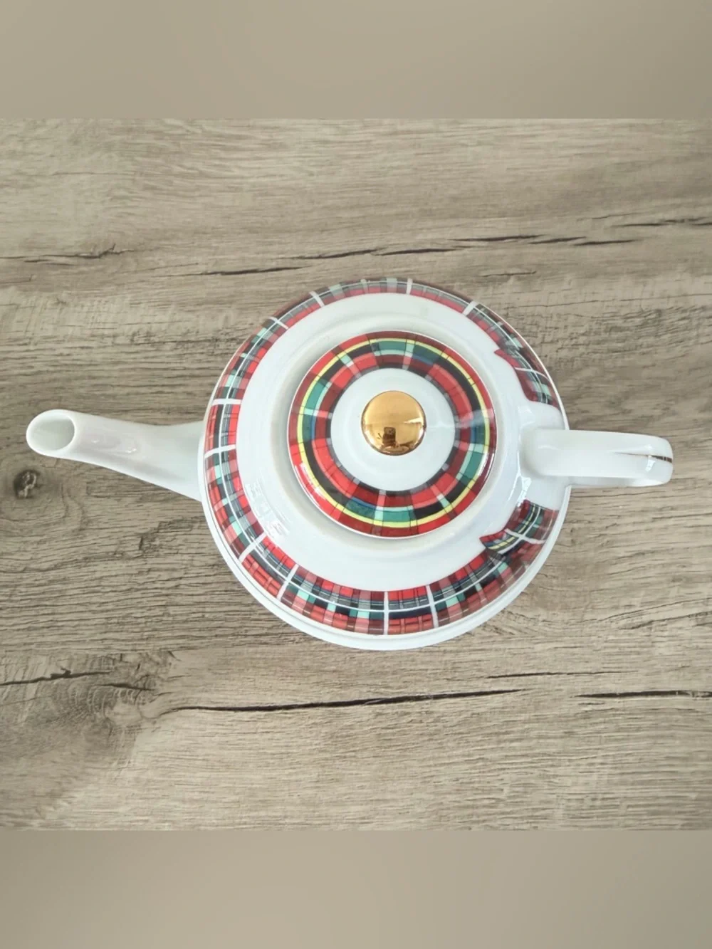 Williams Sonoma Stuart Dress Tartan Individual Teapot Cup Combo Plaid Red Japan